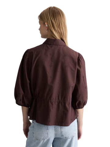 Marc O'Polo DENIM Broderie-Anglaise-Bluse regular in Burnt Aubergine
