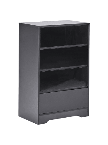 Beliani Kommode ALBERTA in Schwarz - (W) 60 x (H) 94 x (L) 38 cm