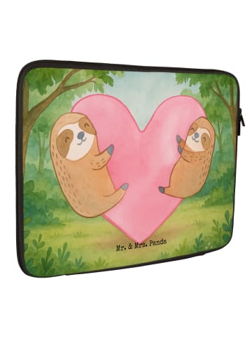 Mr. & Mrs. Panda Notebook Case Faultiere Herz Design ohne Spruch in Weiß