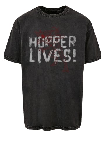 F4NT4STIC Oversize T-Shirt Stranger Things Hoppers Live Netflix TV Series in schwarz