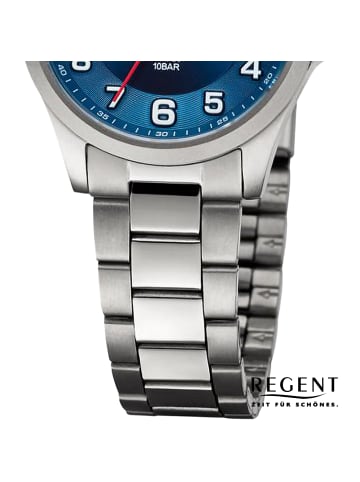 Regent Analog-Armbanduhr Regent Metallarmband silber mittel (ca. 31mm)