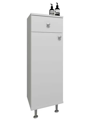 VCM  Badmöbel Midischrank Badschrank Schublade Nilosi in Weiß