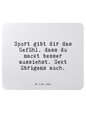 Mr. & Mrs. Panda Mauspad Sport gibt dir das... mit Spruch in Aquarellblau