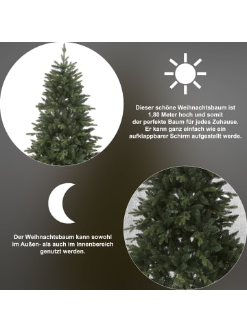 STAR Trading Künstlicher Weihnachtsbaum Bergen, groß, 180cm in Grün