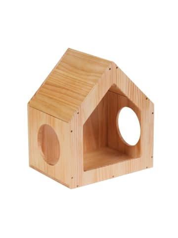 relaxdays Katzenhaus in Natur - (B)39,5 x (H)46 x (T)30 cm