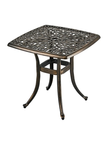 relaxdays Gartentisch in Schwarz/ Bronze - (B)53 x (H)53 x (T)53 cm