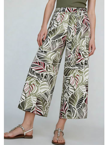 More & More weite, sommerliche 7/8-Schlupfhose in leaves print