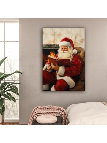 MuchoWow Leinwand Bilder Dunkelrot