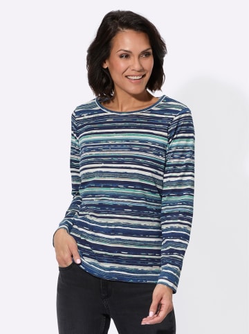 WITT WEIDEN Langarm-Shirt in marine-ozean-bedruckt