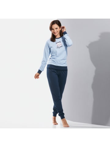 Erwin Müller Single-Jersey Schlafanzug in hellblau