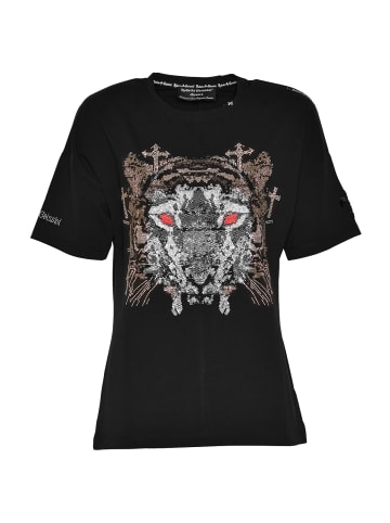 Roberto Geissini Tiger T-Shirt Schwarz