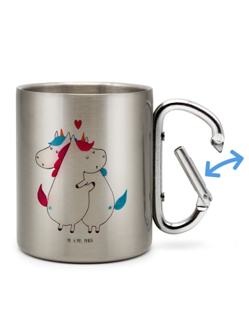 Mr. & Mrs. Panda Kaffeetasse Einhorn Mitteilung ohne Spruch in Silber