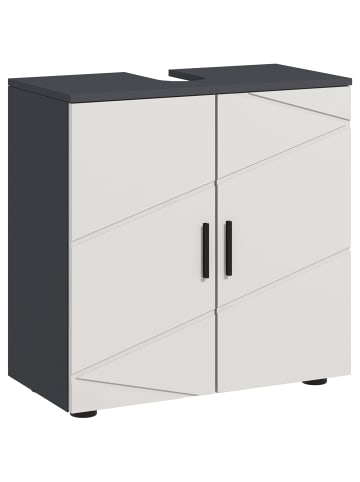 Kleankin Badezimmerschrank-60L x 30B x 60H cm-Grau