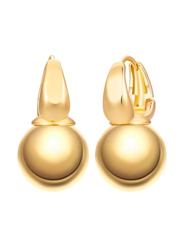 Lulu & Jane Creolen aus Messing in gelbgold
