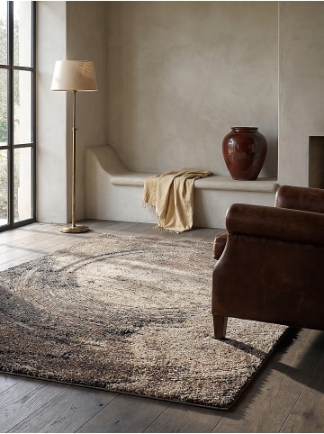 KADIMA DESIGN Teppich Kurzflor Abstrakt pflegeleicht Wohnzimmer Schlafzimmer Flur in Braun