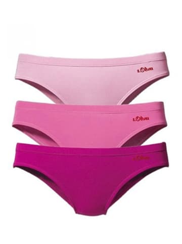 s.Oliver s.Oliver Bikinislips (3 Stück) in rosa-pink