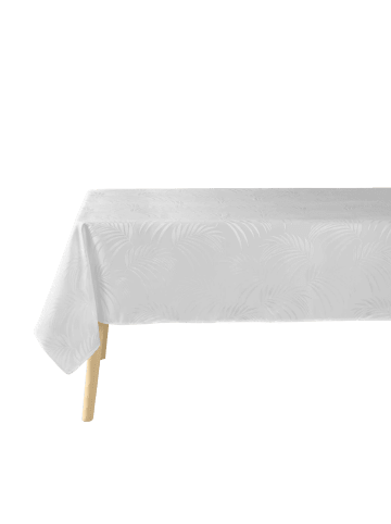Douceur d’Intérieur Jacquard-Tischdecke PLUMETTE in Weiß, 140 x 240 cm