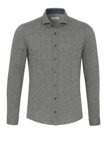 Pure Knopfleisten Langarmshirt für Herren in grau