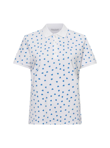 Marie Lund Poloshirt in weiß blau - 0003