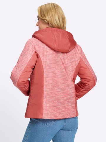 Sieh an! Steppjacke in grapefruit-ecru-bedruckt