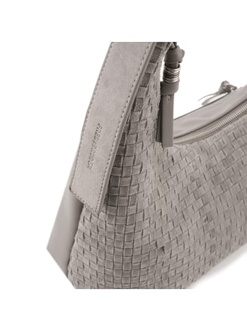 FREDs BRUDER Weave Harmony Schultertasche Leder 18.5 cm cool grey
