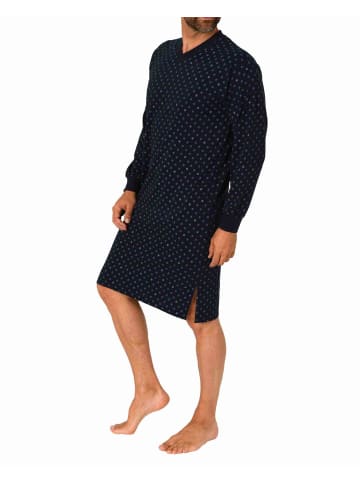 NORMANN langarm Nachthemd Bündchen print - 70637 in marine
