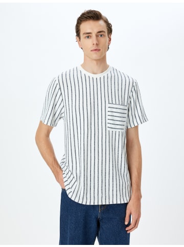 KOTON T-shirt in Blau Gestreift