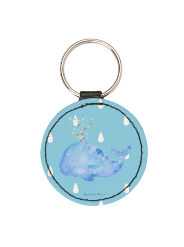 Mr. & Mrs. Panda Anhänger Wal Konfetti ohne Spruch in Blau Pastell