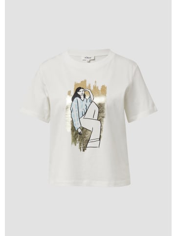 s.Oliver T-Shirt in 02D1_creme