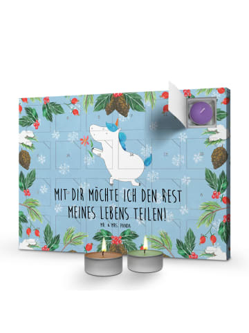 Mr. & Mrs. Panda adventskalender duftkerzen Einhorn Blume mit Sp... in Eisblau