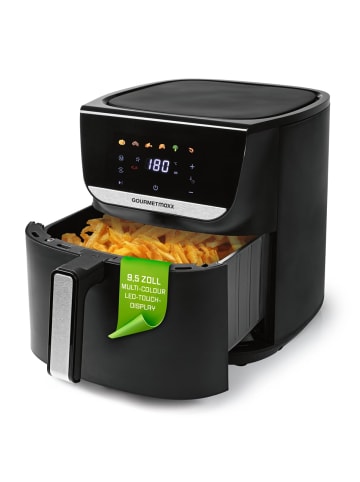 Gourmet Maxx Heißluft-Fritteuse 8l 1700W schwarz Schwarz