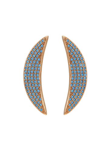 faina Women Earrings in Rose Gold Turquoise