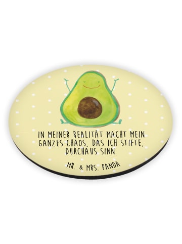 Mr. & Mrs. Panda magnet Avocado Glücklich mit Spruch in Gelb Pastell