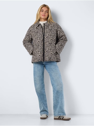 Noisy may Leichte Winter Steppjacke Dekoratives Oversize Design in Braun