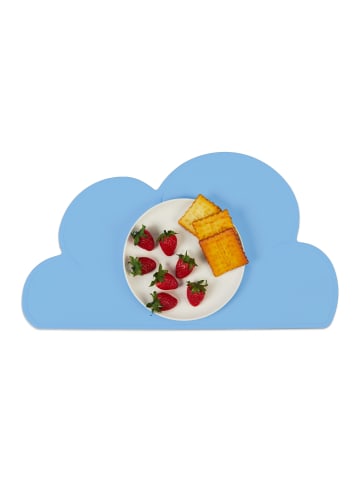 relaxdays Platzdeckchen Kinder in Hellblau - (B)47 x (T)26,5 cm