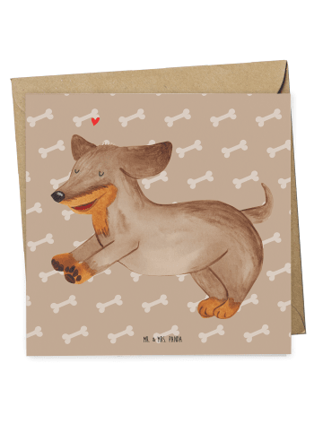 Mr. & Mrs. Panda Einladungskarte Hund Dackel ohne Spruch in Hundeglück