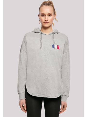 F4NT4STIC Oversized Hoodie France Frankreich Flagge Fahne in grau