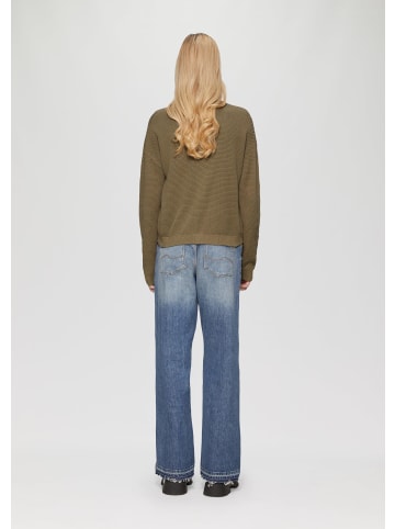 QS Strickjacke in 7854_olivgrün