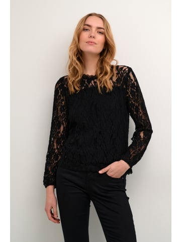 Cream Kurzarm-Bluse CRKit Regular fit in Pitch Black