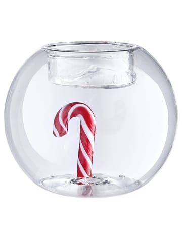 Butlers Teelichthalter MERRY&BRIGHT Candy Cane in Durchscheinend