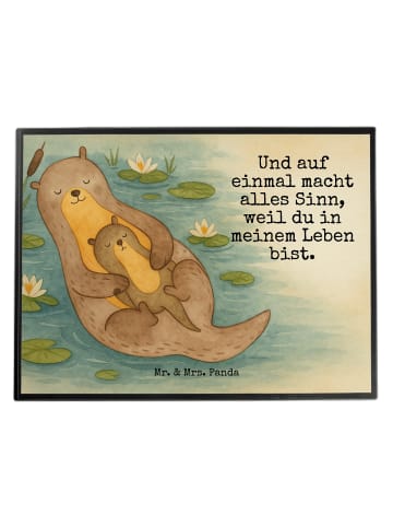 Mr. & Mrs. Panda Schreibunterlage Otter Kind Design mit Spruch in Weiß