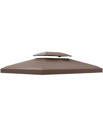 Outsunny Pavillon Ersatzdach 3 x 4 m Kaffee