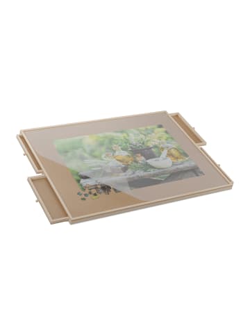 relaxdays Puzzlebrett in Natur - (B)93 x (H)4 x (T)67 cm