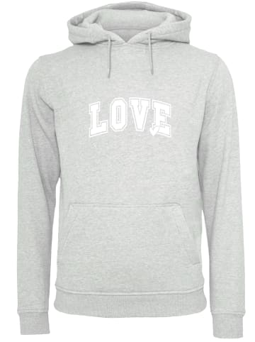 F4NT4STIC Hoodie Love University Valentinstag Herz in grau meliert
