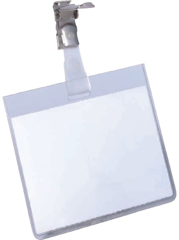 Durable Namensschild 60x90mm quer mit Clip Packung mit 25 Stück