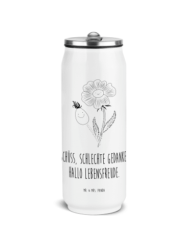 Mr. & Mrs. Panda sport trinkflasche Blume HageRundunge mit Spruch in Weiß