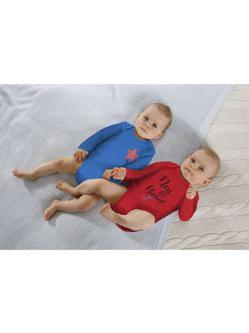 Kidsworld Langarmbody in blau/rot