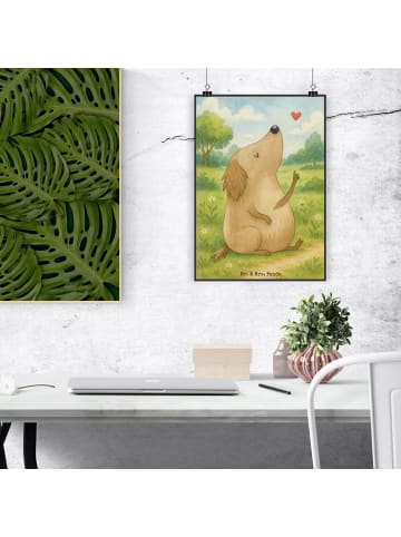 Mr. & Mrs. Panda Poster Hund Liebe Design ohne Spruch in Weiß