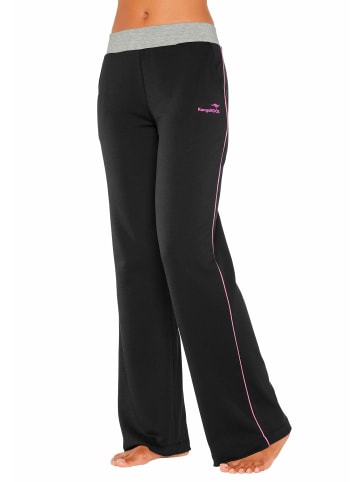 Kangaroos Relaxhose in schwarz-pink-pink