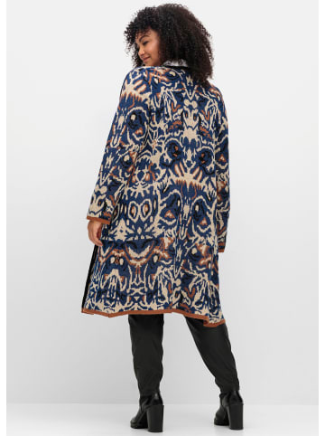 sheego by Joe Browns Strickmantel in nachtblau-gemustert